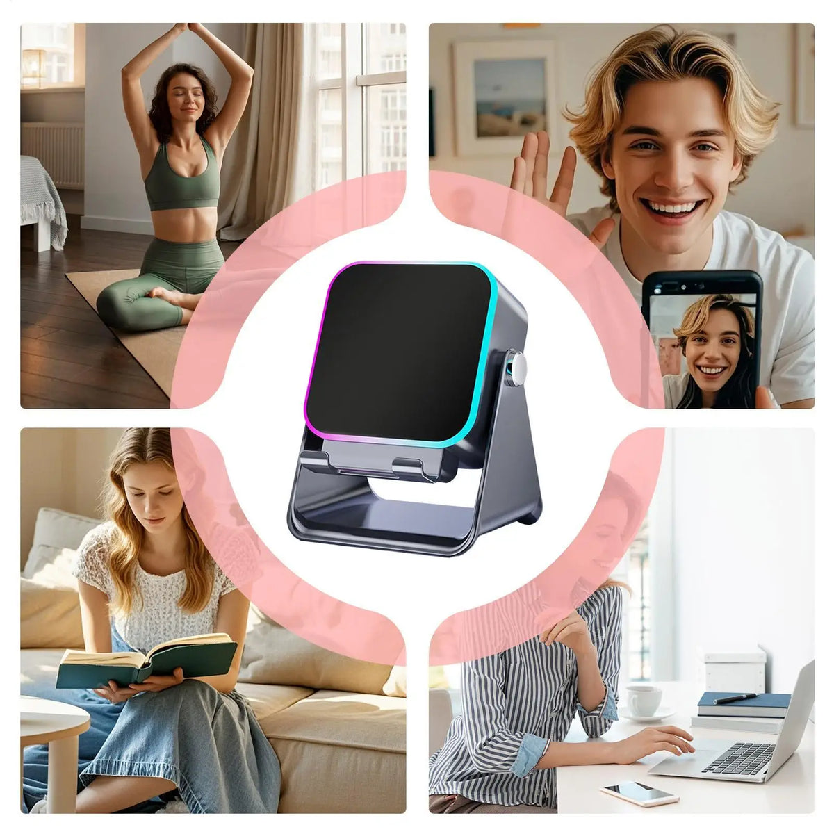 SmartStand™ - Stojak na telefon z głośnikiem i powerbankiem
